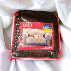 Surefit Slipcover pet furniture protector loveseat Chocolate Suede Waterproof
